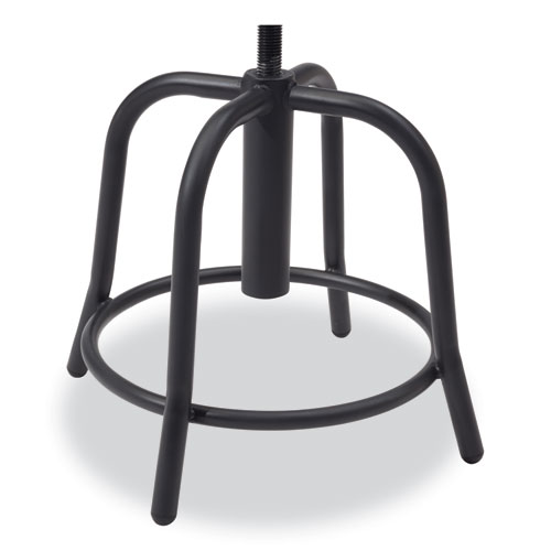 6800 Series Height Adjustable Metal Seat Stool, Supports Up to 300 lb, 18" to 24" Seat Height, Persian Blue Seat/Black Base