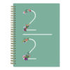 Greta Academic Year Weekly/Monthly Planner, Floral Artwork, 8.63 x 5.88, Green Cover, 12-Month: July 2024 to June 2025