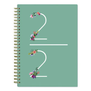 Greta Academic Year Weekly/Monthly Planner, Floral Artwork, 8.63 x 5.88, Green Cover, 12-Month: July 2024 to June 2025