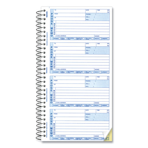 Rediform Memo Style Phone Message Book