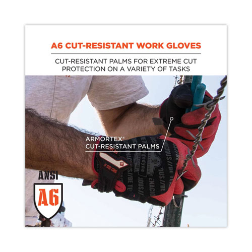 ProFlex 812CR6 ANSI A6 Utility and CR Gloves, Black, Medium, Pair