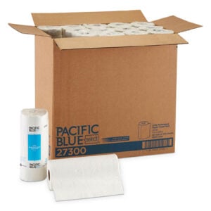 Pacific Blue Select Two-Ply Perforated Paper Kitchen Roll Towels, 2-Ply, 11 x 8.88, White, 100/Roll