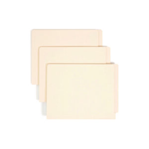 Heavyweight Manila End Tab Folders, 9.5" High Front, Straight Tabs, Letter Size, 0.75" Expansion, Manila, 100/Box