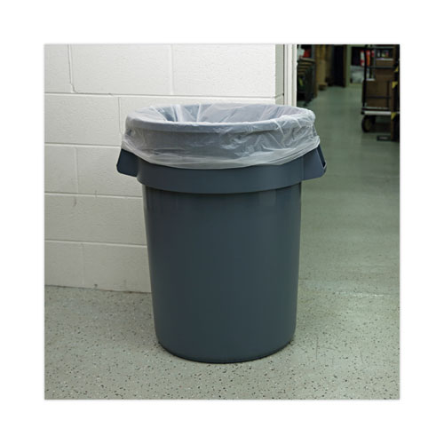 High Density Industrial Can Liners Flat Pack, 56 gal, 16 mic, 43" x 48", Natural, Flat Pack, 200/Carton
