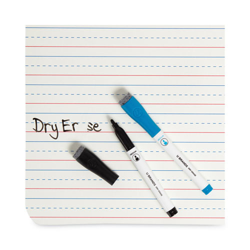 Double-Sided Dry Erase Lap Board, 12" x 9", White Surface, 24/Pack