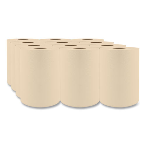 Select Hardwound Roll Towels, 1-Ply, 7.88" x 350 ft, Natural, 12 Rolls/Carton