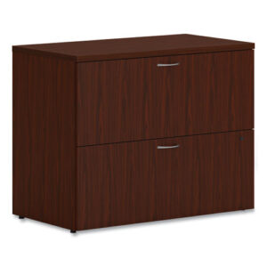 Mod Lateral File, 2 Legal/Letter-Size File Drawers, Traditional Mahogany, 36" x 20" x 29"