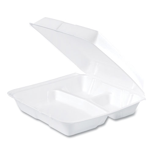 Dart 9-1/2" Triple-Compartment Foam Containers