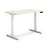 Coordinate Height Adjustable Desk Bundle 2-Stage, 46" x 22" x 27.75" to 47", Silver Mesh/Designer White
