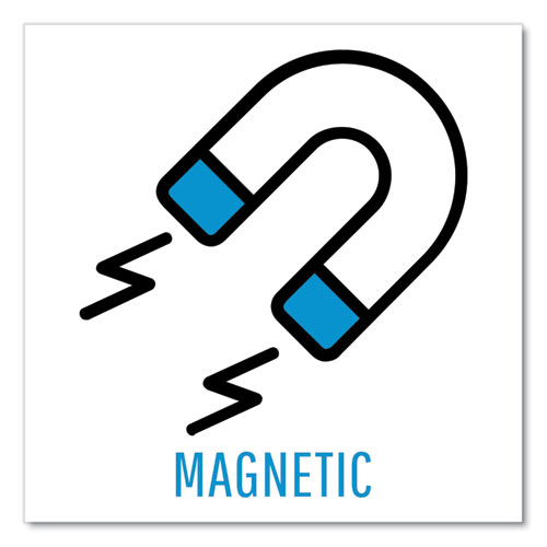 Magnetic Dry Erase Floor Stand Signs, Rectangle, Adjusts Up to 68" Tall, Black/Silver Stand, White 15" x 11" Face