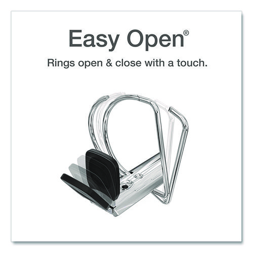 Premier Easy Open ClearVue Locking Slant-D Ring Binder, 3 Rings, 4" Capacity, 11 x 8.5, White - Image 3
