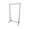 Acrylic Mobile Divider with Thermometer Access Cutout, 38.5" x 23.75" x 74.19", Clear