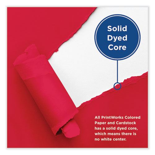 Color Cardstock, 65 lb Cover Weight, 8.5 x 11, Red, 250/Ream