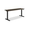 Coordinate Height Adjustable Desk Bundle 2-Stage, 70" x 22" x 27.75" to 47", Florence WalnutBlack