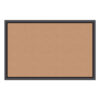 Cork Bulletin Board, 36" x 24" (Actual Size: 35" x 23"), Tan Surface, Black Wood Frame
