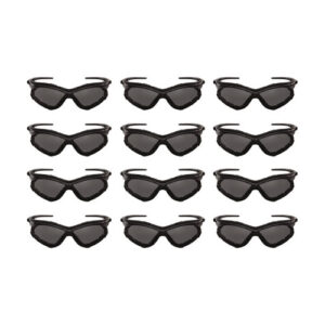 V30 Nemesis Foam Safety Glasses, Black Nylon Frame, Smoke Polycarbonate Lens, 12/Carton