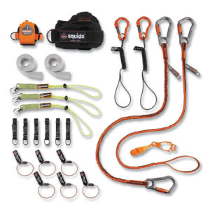 Squids 3183 Carpenter + Laborer Tool Tethering Kit, Assorted Max Working Capacities, Lengths and Colors