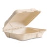 Nourish Molded Fiber Takeout Containers, Compostable, 9 x 9 x 3, White, Sugarcane, 200/Carton