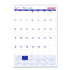 Twin-Wirebound Wall Calendar, One Month per Page, 12 x 17, White Sheets, 12-Month (Jan to Dec): 2025