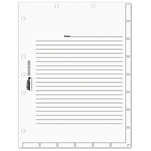 Medical Chart Index Divider Sheets, Untabbed, 11 x 8.5, White, 400/Box