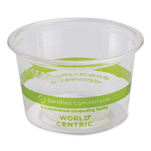 PLA Clear Cold Cups, 4 oz, Plastic, Clear, 1,000/Carton