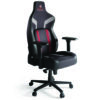Python II Ergonomic Chair, Supports up to 300 lb, 18.88" to 22.83" Seat Height, Black Fabric Seat, Black/Red Fabric Back