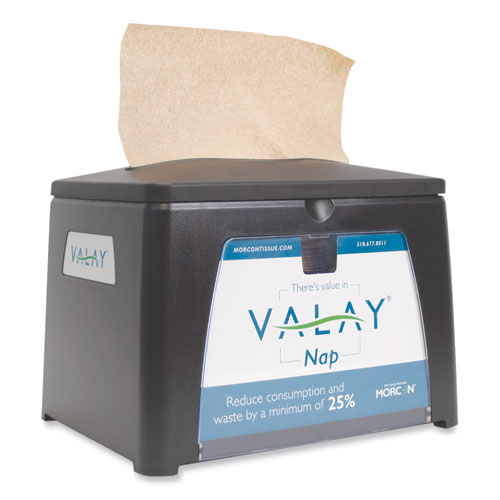 Valay Table Top Napkin Dispenser, 6.5 x 8.4 x 6.3, Black