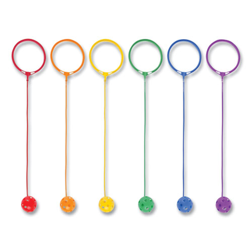 Swing Ball Set, 5.5" Diameter, Assorted Colors, 6/Set