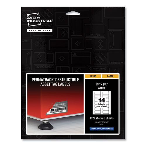 Avery&reg; PermaTrack Destructible Asset Tag Labels