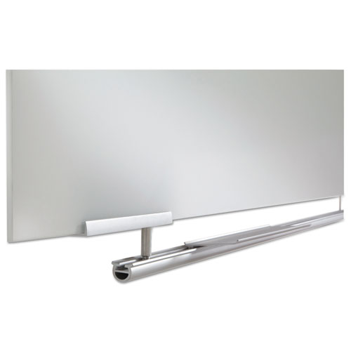 Clarity Glass Dry Erase Board with Aluminum Trim, 60" x 36", White Surface, Satin Aluminum Frame