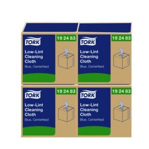 Low-Lint Cleaning Cloths, 1-Ply, 15 x 15, Blue, 240 Sheets, 4 Boxes/Carton