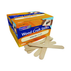 Natural Wood Craft Sticks, 6" x 0.75", Natural, 500/Box