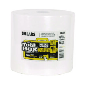 TOOLBOX WaterWeave T600 Wipers, 1-Ply, 11.8 x 12.8, White, 1,100 Sheets/Roll