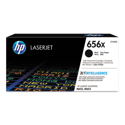 HP 656X (CF460X) Original High Yield Laser Toner Cartridge - Black - 1 Each