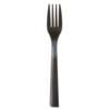 100% Recycled Content Cutlery, Fork, Plastic, Black, 50/Pack, 20 Packs/Carton