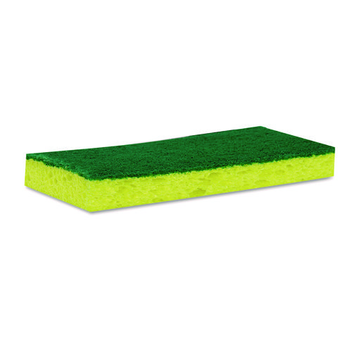 Medium-Duty Scrubbing Sponge, 3.6 x 6.1, 0.7" Thick, Yellow/Green - Image 3