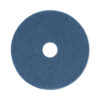 Scrubbing Floor Pads, 20" Diameter, Blue, 5/Carton