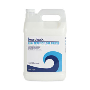 High Traffic Floor Polish, Apply 3 to 5 Coats per Application, Unscented, 1 gal Bottle, 4/Carton