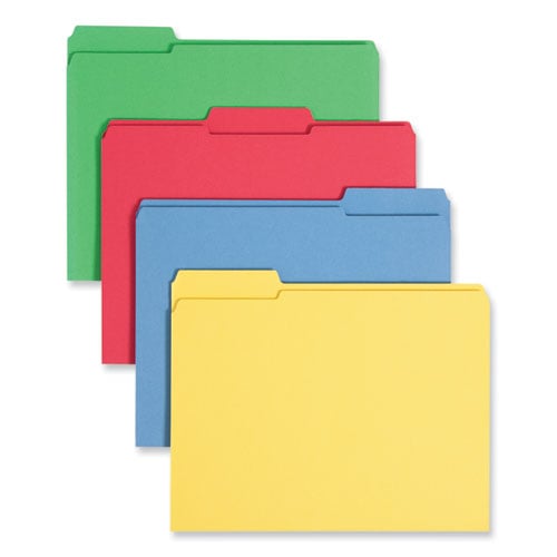Smead Colored 1/3 Tab Cut Letter Recycled Top Tab File Folder