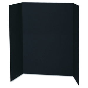 Spotlight Corrugated Presentation Display Boards, 48 x 36, Black/Kraft, 24/Carton