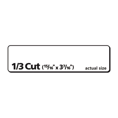 Extra-Large TrueBlock File Folder Labels with Sure Feed Technology, 0.94 x 3.44, White, 18/Sheet, 25 Sheets/Pack