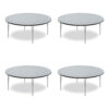 Height Adjustable Activity Tables, Round, 60" x 19" to 29", Gray Granite Top, Gray Legs, 4/Pallet