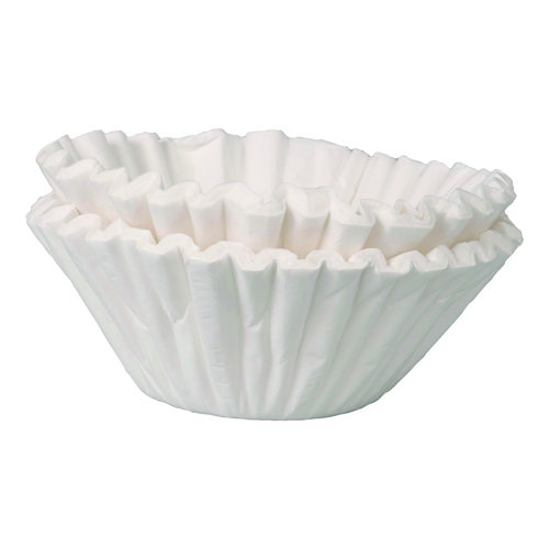 Coffee Filters, 8 to 12 Cup Size, Flat Bottom, 100/Pack