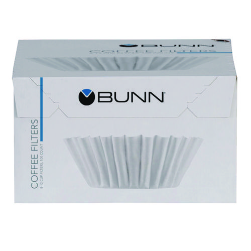 Coffee Filters, 8 to 12 Cup Size, Flat Bottom, 100/Pack