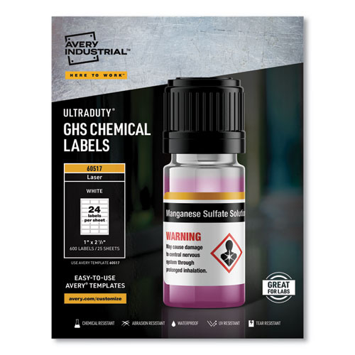 Avery&reg; UltraDuty Chemical Label