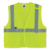 GloWear 8260FRHL Class 2 FR Safety Hook and Loop Vest, Modacrylic/Kevlar, 2X-Large/3X-Large, Lime