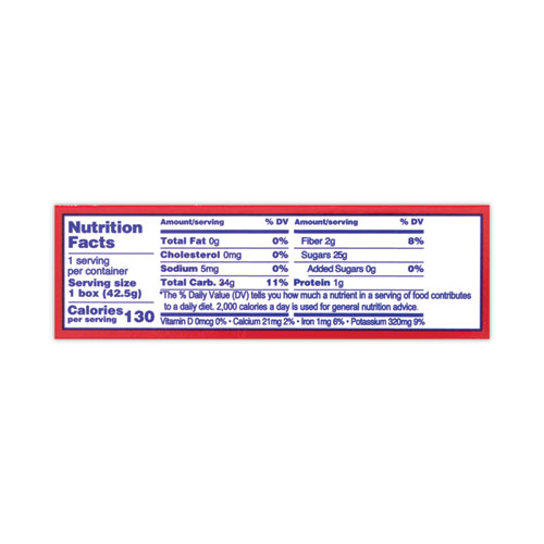 California Seedless Raisins, 1.5 oz Box, 6/Pack