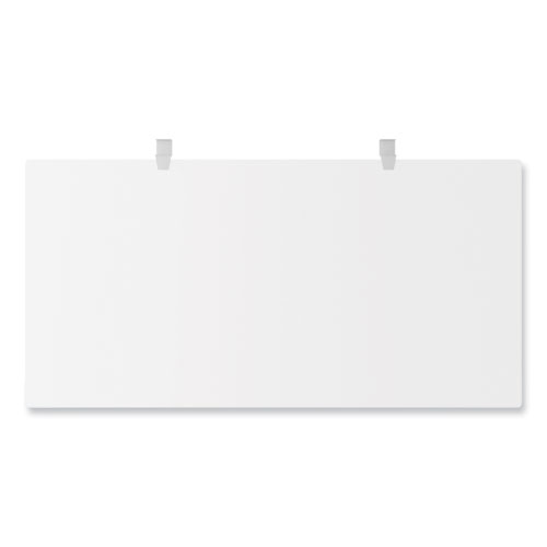 Modern Teacher Series Pedestal Desk, Left-Side Pedestal: Box/Box/File, 60" x 24" x 28.75", White/Silver