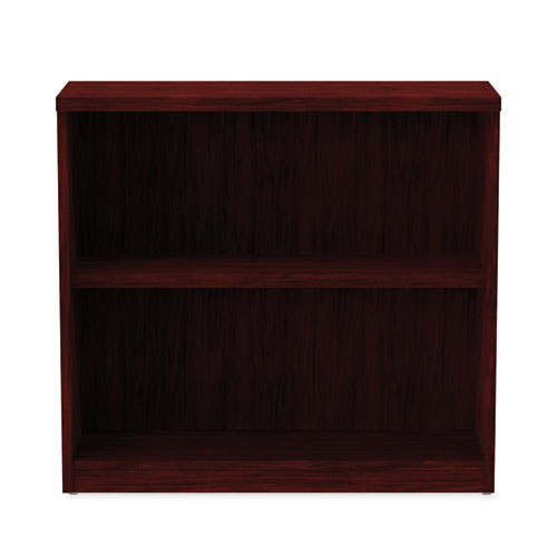 Alera Valencia Series Bookcase, Two-Shelf, 31.75w x 14d x 29.5h, Mahogany