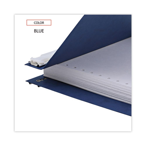 Pressboard Hanging Binder, 2 Posts, 6" Capacity, 9.5 x 11, Blue